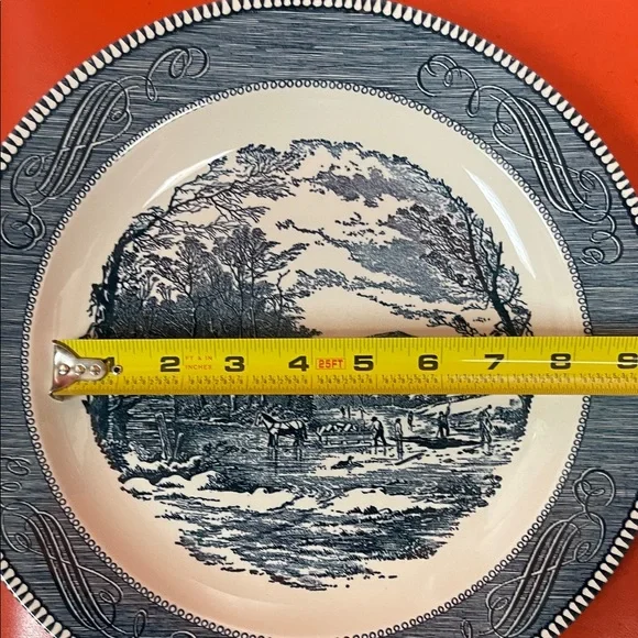 Vintage Scenic Blue and Cream Plate - Picture 5 of 5